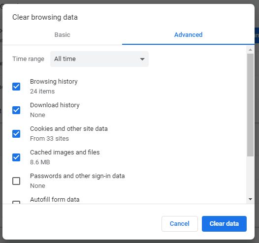 Clear Your Cache