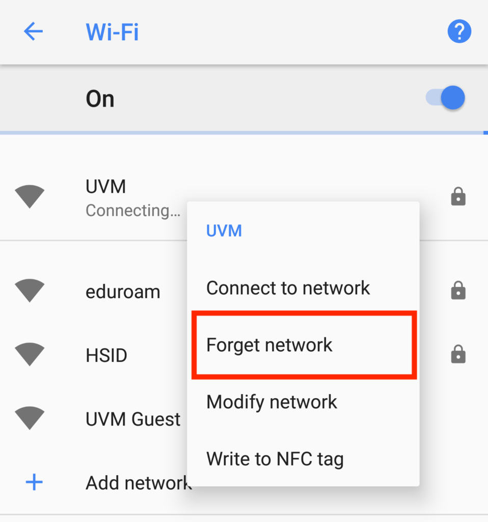 Forget the Network and Reconnect